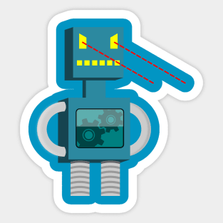 Cute Robot Destroyer Kids T-Shirt Sticker